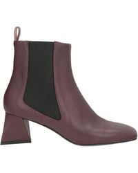 Pollini - Burgundy Ankle Boots Calfskin - Lyst