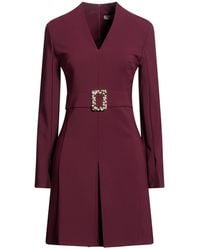 Rinascimento - Burgundy Mini Dress Polyester, Elastane - Lyst