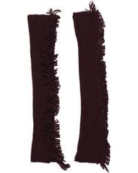 Masnada - Burgundy Gloves Virgin Wool, Polyamide, Cashmere, Elastane - Lyst