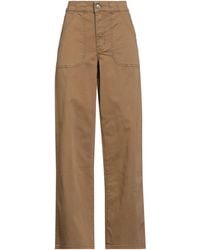 FRAME - Camel Pants Cotton, Elastane - Lyst