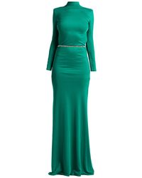Elisabetta Franchi - Emerald Maxi Dress Viscose, Elastane - Lyst
