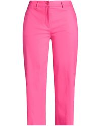 Angelo Marani - Fuchsia Pants Cotton, Polyamide, Elastane - Lyst