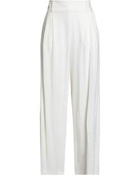 ViCOLO - Ivory Pants Viscose, Linen - Lyst
