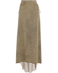 Masnada - Maxi Skirt Cotton, Elastane, Silk - Lyst