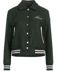 Amiri - Dark Jacket Wool, Nylon, Ovine Leather - Lyst