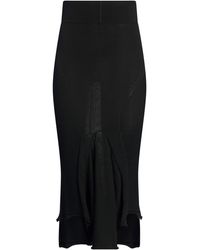 Rick Owens - Midi Skirt Virgin Wool - Lyst