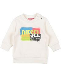 DIESEL - Ivory Sweatshirt Cotton, Elastane - Lyst