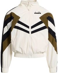 Diadora - Cream Jacket Polyamide - Lyst