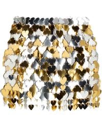 Rabanne - Mini Skirt Plastic, Brass - Lyst
