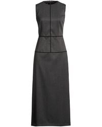 MM6 by Maison Margiela - Charcoal Maxi Dress Polyester, Virgin Wool, Elastane - Lyst