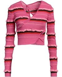 Jacquemus - Striped Knit Cropped Cardigan - Lyst