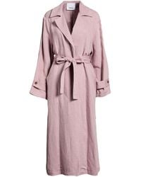 Erika Cavallini Semi Couture - Overcoat & Trench Coat Viscose, Linen - Lyst