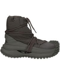 Emporio Armani - Charcoal Ankle Boots Textile Fibers, Synthetic Material - Lyst