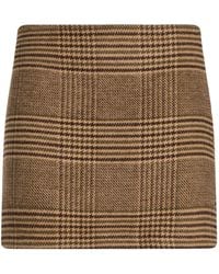 Haveone - Camel Mini Skirt Polyester, Acrylic, Polyamide, Viscose, Wool - Lyst