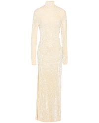 Jil Sander - Cream Maxi Dress Viscose, Polyamide, Elastane - Lyst
