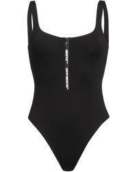 Off-White c/o Virgil Abloh - Logo-print Zip-up Swimsuit - Lyst