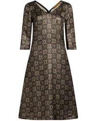 Siyu - Midi Dress Wool, Lurex, Silk, Nylon, Cotton - Lyst
