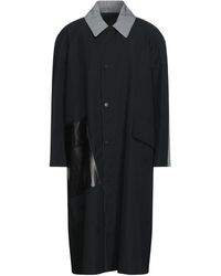 Dirk Bikkembergs Flannel Coat in Black for Men Mens Clothing Coats Short coats 