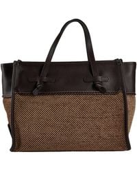 Gianni Chiarini - Chocolate Handbag Leather, Textile Fibers - Lyst