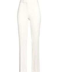 Semicouture - Ivory Pants Polyester, Elastane - Lyst
