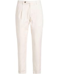 MICHELE CARBONE - Pants Cotton, Elastane - Lyst