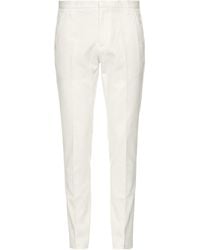 Entre Amis - Cream Pants Cotton, Elastane - Lyst