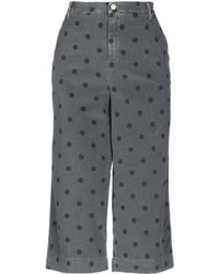Manila Grace Pantalone capri - Grigio