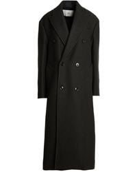 Ami Paris - Charcoal Coat Virgin Wool - Lyst