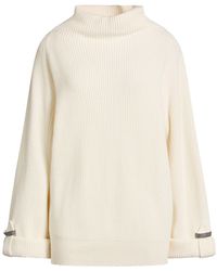 Brunello Cucinelli - Cream Turtleneck Cashmere, Brass - Lyst