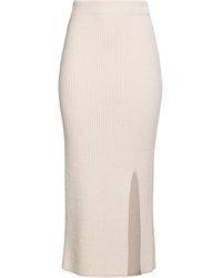 ViCOLO - Cream Maxi Skirt Acrylic, Wool, Viscose, Alpaca Wool - Lyst