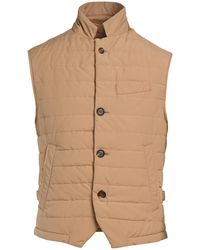Eleventy - Platinum Sand Vest Cotton, Polyester - Lyst