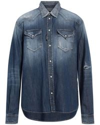 DSquared² - Denim Shirt Cotton, Elastane - Lyst
