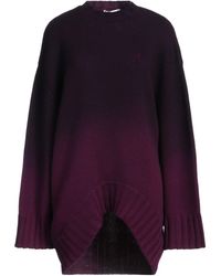 The Attico - Plum Mini Dress Wool, Cashmere - Lyst