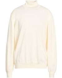 Barba Napoli - Cream Turtleneck Virgin Wool - Lyst
