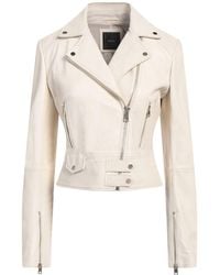 Pinko - Denim Ivory Jacket Sheepskin - Lyst