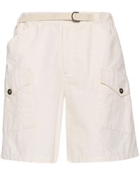 Messagerie - Cream Shorts & Bermuda Shorts Cotton, Polyester - Lyst
