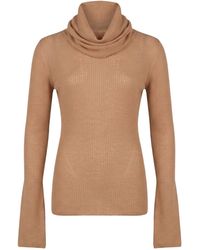 DES_PHEMMES - Sand Turtleneck Wool - Lyst