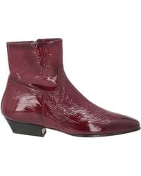 Alexander Hotto - Burgundy Ankle Boots Leather - Lyst