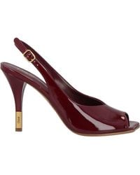 Chloé - Burgundy Sandals Calfskin - Lyst