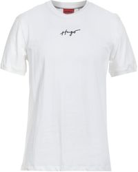 HUGO - T-Shirt Cotton, Elastane - Lyst
