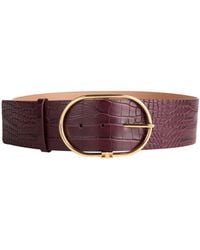 Elisabetta Franchi - Burgundy Belt Polyurethane, Polyester - Lyst