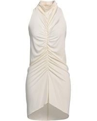Atlein - Ivory Mini Dress Viscose, Elastane - Lyst