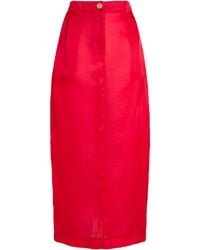 KHAITE - Maxi Skirt Silk - Lyst
