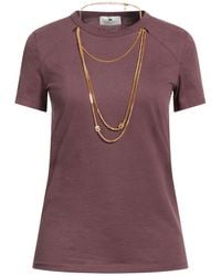 Elisabetta Franchi - Plum T-Shirt Cotton - Lyst