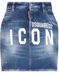 DSquared² - Denim Skirt - Lyst