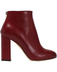 Charlotte Olympia - Burgundy Ankle Boots Calfskin - Lyst