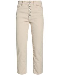 Dondup - Ivory Pants Cotton, Lyocell, Elastane - Lyst