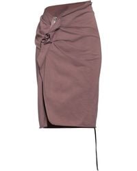 Rick Owens - Plum Midi Skirt Cotton - Lyst
