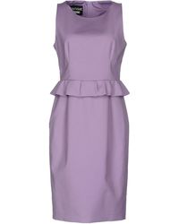 Boutique Moschino - Lilac Midi Dress Cotton, Other Fibres - Lyst
