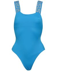 Versace - Greca-pattern Scoop-back Swimsuit - Lyst